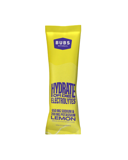 Bubs Natural- Hydrate or Due Electrolytes Lemon (Box of 20)