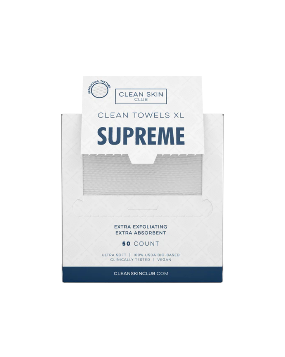 Clean Skin Club- Clean Towels XL SUPREME Extra Exfoliating Texture (50 Count)
