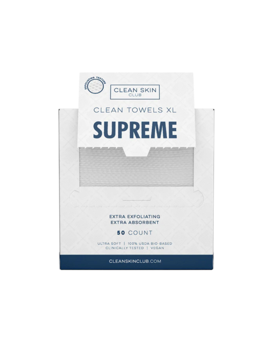 Clean Skin Club- Clean Towels XL SUPREME Extra Exfoliating Texture (50 Count)